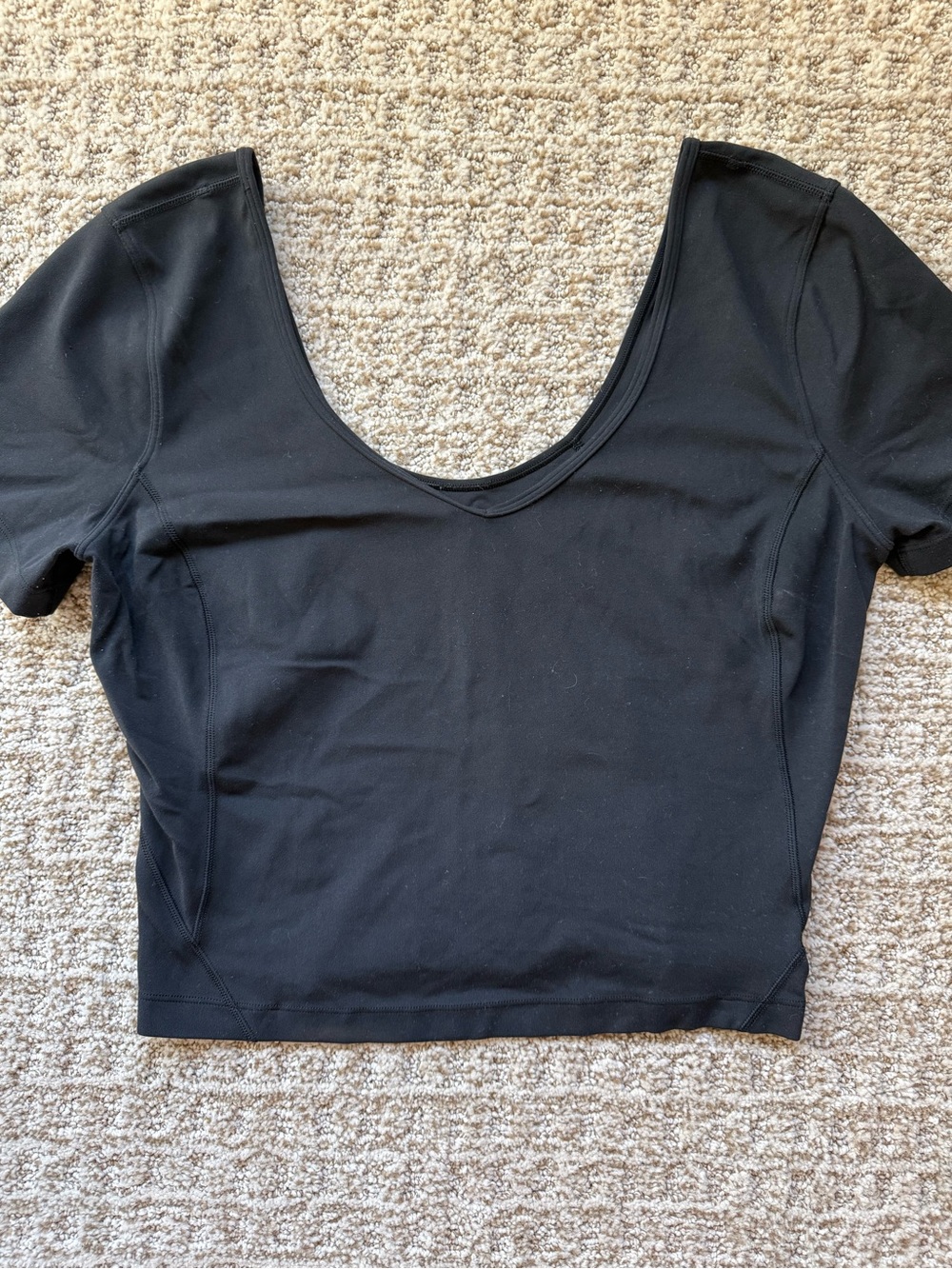 lululemon athletica Black Short Sleeve align Scoop Neck Top